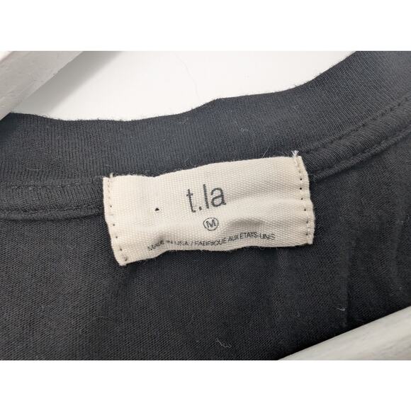 Anthropologie t.la Tiered Tank Top Women's M Black Vacation Beachy Coastal - Picture 5 of 6